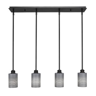 Toltec Lighting - 1156-ES-4062 - Four Light Linear Pendalier - Edge - Espresso Toltec Lighting - 1156-ES-4062 - Four Light Linear Pendalier - Edge - Espresso