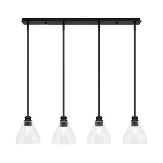 Toltec Lighting - 1156-ES-4760 - Four Light Linear Pendalier - Edge - Espresso