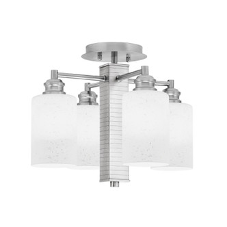 Toltec Lighting - 1157-BN-310 - Four Light Semi-Flush Mount - Edge - Brushed Nickel