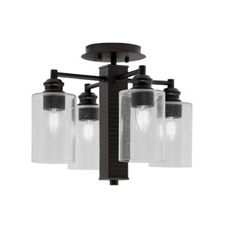 Toltec Lighting - 1157-ES-300 - Four Light Semi-Flush Mount - Edge - Espresso