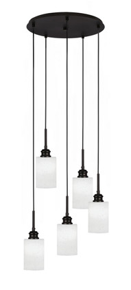 Toltec Lighting - 1175-ES-310 - Five Light Pendalier - Edge - Espresso