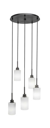 Toltec Lighting - 1175-ES-4061 - Five Light Pendalier - Edge - Espresso