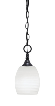 Toltec Lighting - 11-MB-615 - One Light Mini Pendant - Chain - Matte Black