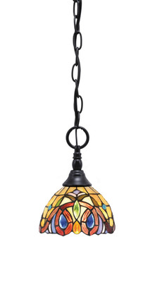 Toltec Lighting - 11-MB-9445 - One Light Mini Pendant - Chain - Matte Black