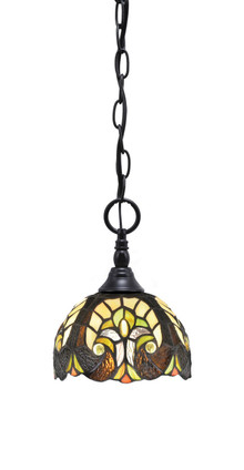 Toltec Lighting - 11-MB-9945 - One Light Mini Pendant - Chain - Matte Black