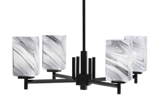 Toltec Lighting - 1204-MB-549 - Four Light Chandelier - Franklin - Graphite