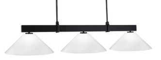 Toltec Lighting - 1253-MB-2161 - Three Light Billiard/Island - Wellington - Matte Black