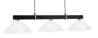 Toltec Lighting - 1253-MBGP-411 - Three Light Billiard/Island - Wellington - Matte Black & Graphite