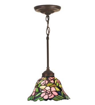 Meyda Tiffany - 12862 - One Light Mini Pendant - Begonia - Mahogany Bronze Meyda Tiffany - 12862 - One Light Mini Pendant - Begonia - Mahogany Bronze