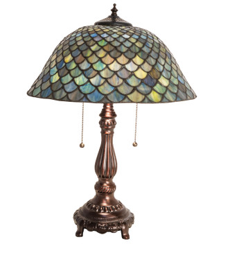 Tiffany Fishscale Two Light Table Lamp (132148) Tiffany Fishscale Two Light Table Lamp (132148)