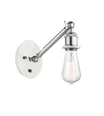 Innovations - 317-1W-WPC - One Light Wall Sconce - Ballston - White Polished Chrome