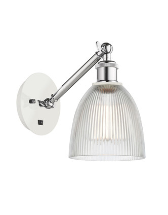 Innovations - 317-1W-WPC-G382 - One Light Wall Sconce - Ballston - White Polished Chrome
