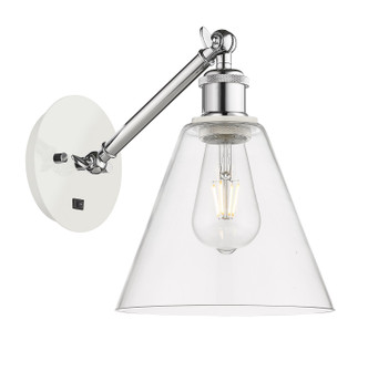 Innovations - 317-1W-WPC-GBC-82-LED - LED Wall Sconce - Ballston - White Polished Chrome