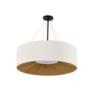 Textile Eight Light Pendant (FAB-9577-CREM-MBLK)