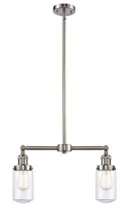 Innovations - 209-SN-G312 - Two Light Island Pendant - Franklin Restoration - Brushed Satin Nickel