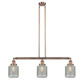 Innovations - 213-AC-G262 - Three Light Island Pendant - Franklin Restoration - Antique Copper
