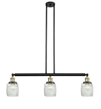 Innovations - 213-BAB-G302 - Three Light Island Pendant - Franklin Restoration - Black Antique Brass