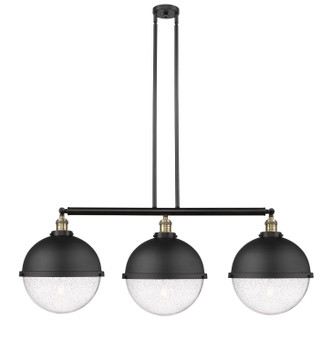 Innovations - 213-BAB-HFS-124-BK - Three Light Island Pendant - Franklin Restoration - Black Antique Brass