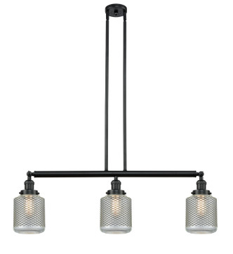 Innovations - 213-BK-G262 - Three Light Island Pendant - Franklin Restoration - Matte Black