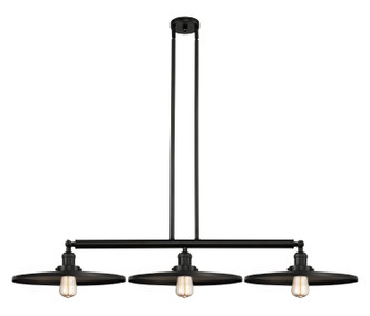 Innovations - 213-BK-MFR-BK-16 - Three Light Island Pendant - Franklin Restoration - Matte Black