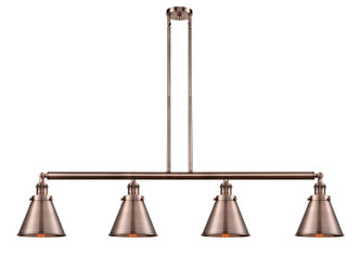 Innovations - 214-AC-M13-AC - Four Light Island Pendant - Franklin Restoration - Antique Copper