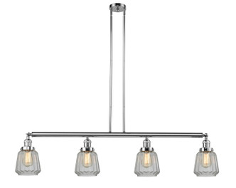 Innovations - 214-PC-G142 - Four Light Island Pendant - Franklin Restoration - Polished Chrome
