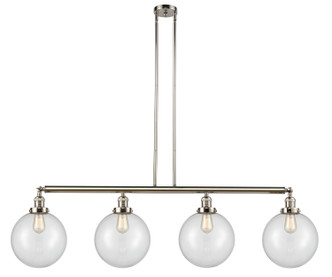 Innovations - 214-PN-G202-10 - Four Light Island Pendant - Franklin Restoration - Polished Nickel
