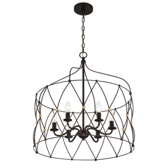 Zucca Six Light Chandelier (ZUC-A9035-EB-GA)