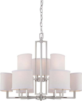 Nuvo Lighting - 60-4759 - Nine Light Chandelier - Gemini - Brushed Nickel