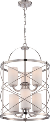 Nuvo Lighting - 60-5329 - Six Light Chandelier - Ginger - Brushed Nickel