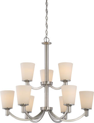 Nuvo Lighting - 60-5829 - Nine Light Chandelier - Laguna - Brushed Nickel