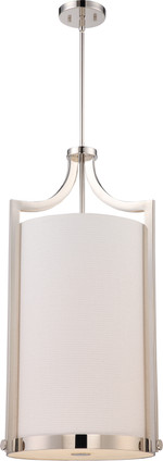 Nuvo Lighting - 60-5885 - Four Light Foyer Pendant - Meadow - Polished Nickel