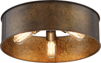 Nuvo Lighting - 60-5893 - Three Light Flush Mount - Kettle - Weathered Brass