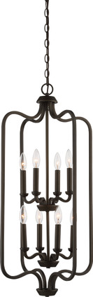 Nuvo Lighting - 60-5972 - Eight Light Pendant - Willow - Forest Bronze