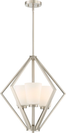 Nuvo Lighting - 60-6245 - Three Light Pendant - Nome - Brushed Nickel