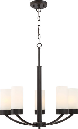 Nuvo Lighting - 60-6325 - Five Light Chandelier - Denver - Mahogany Bronze