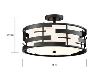 Lansing Three Light Semi Flush Mount (60-6436)