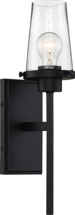 Nuvo Lighting - 60-6679 - One Light Wall Sconce - Rector - Aged Bronze / Clear Seeded