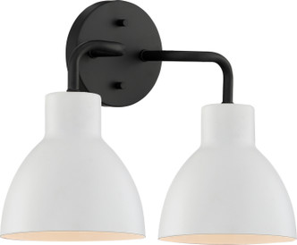 Nuvo Lighting - 60-6785 - Two Light Vanity - Sloan - Matte Black / Matte White