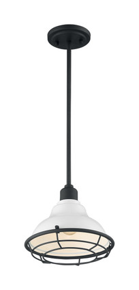 Nuvo Lighting - 60-7023 - One Light Pendant - Newbridge - Gloss White / Black