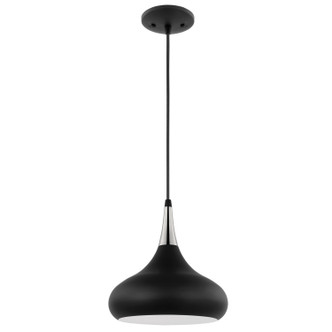 Nuvo Lighting - 60-7510 - One Light Pendant - Phoenix - Matte Black / Polished Nickel
