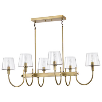 Nuvo Lighting - 60-7887 - Six Light Island Pendant - Brookside - Vintage Brass Nuvo Lighting - 60-7887 - Six Light Island Pendant - Brookside - Vintage Brass
