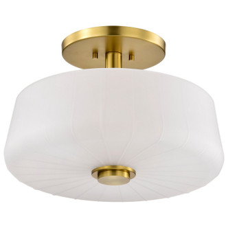 Nuvo Lighting - 60-8239 - Three Light Semi-Flush Mount - Lune - Vintage Brass