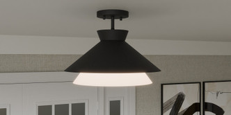 Quoizel Semi-Flush Mount One Light Semi Flush Mount (QSF6171MBK)
