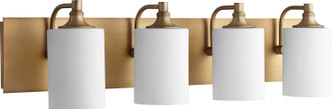 Quorum - 5009-4-80 - Four Light Vanity - Celeste - Aged Brass