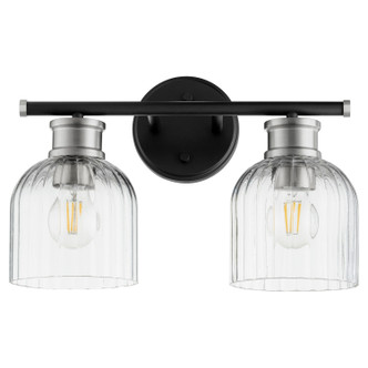 Quorum - 510-2-6965 - Two Light Vanity - Monarch - Textured Black|Satin Nickel