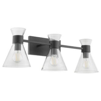 Quorum - 5119-3-259 - Three Light Vanity - Beldar - Matte Black|Clear Glass