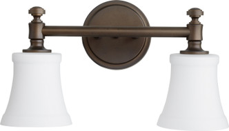 Quorum - 5122-2-186 - Two Light Vanity - Rossington - Oiled Bronze|Satin Opal