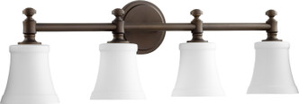 Quorum - 5122-4-186 - Four Light Vanity - Rossington - Oiled Bronze|Satin Opal
