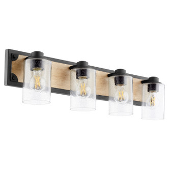 Quorum - 5143-4-69 - Four Light Vanity - 5143 Corner Detail Brackets - Textured Black|Driftwood